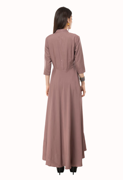 Safari Collared Maxi Dress