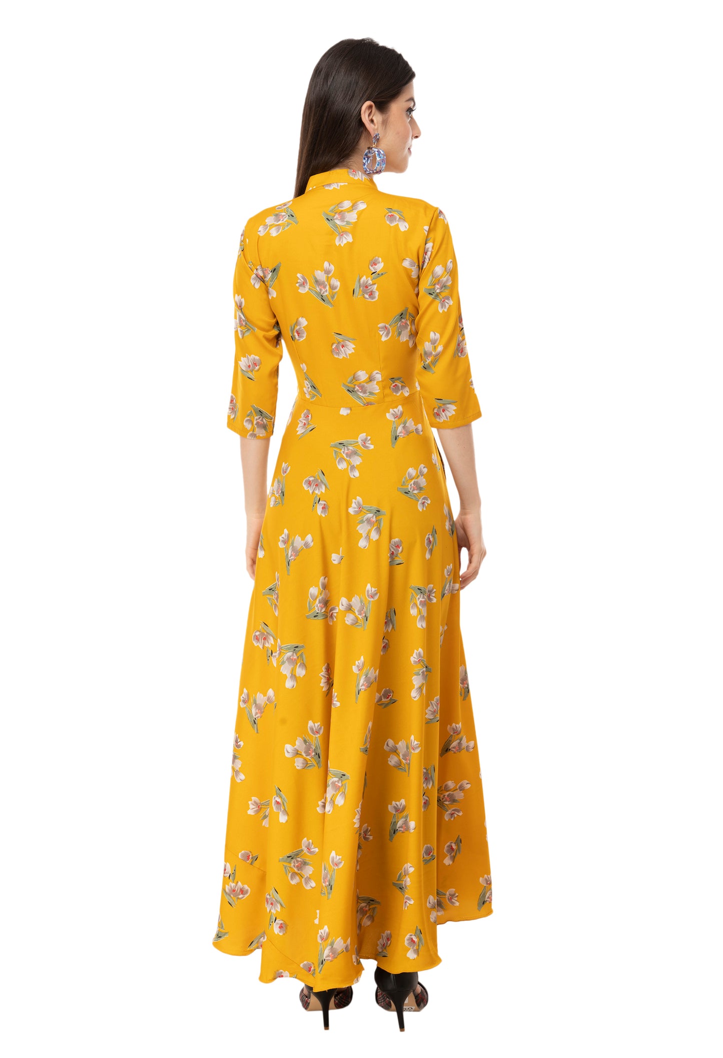 Floral Safari Collared Maxi Dress