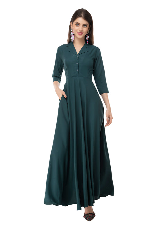 Safari Collared Maxi Dress