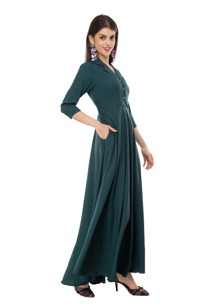 Safari Collared Maxi Dress