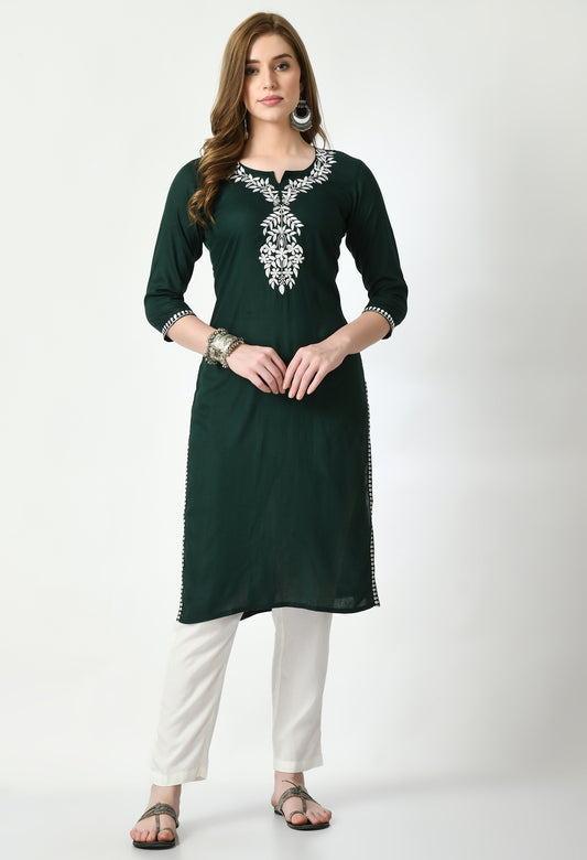 Cotton Chikankari Kurti