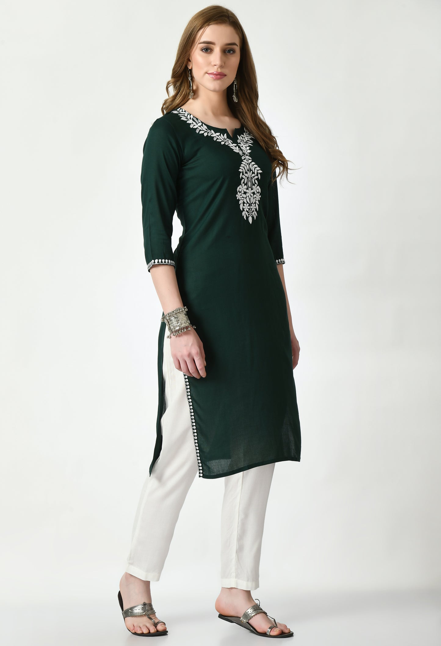 Cotton Chikankari Kurti