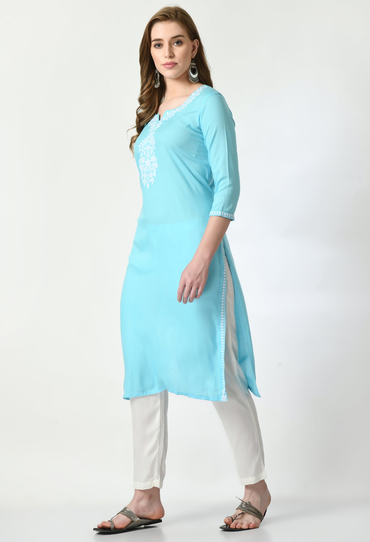 Cotton Chikankari Kurti