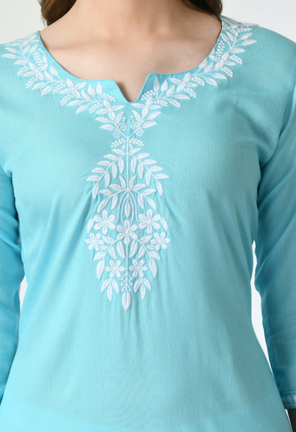 Cotton Chikankari Kurti