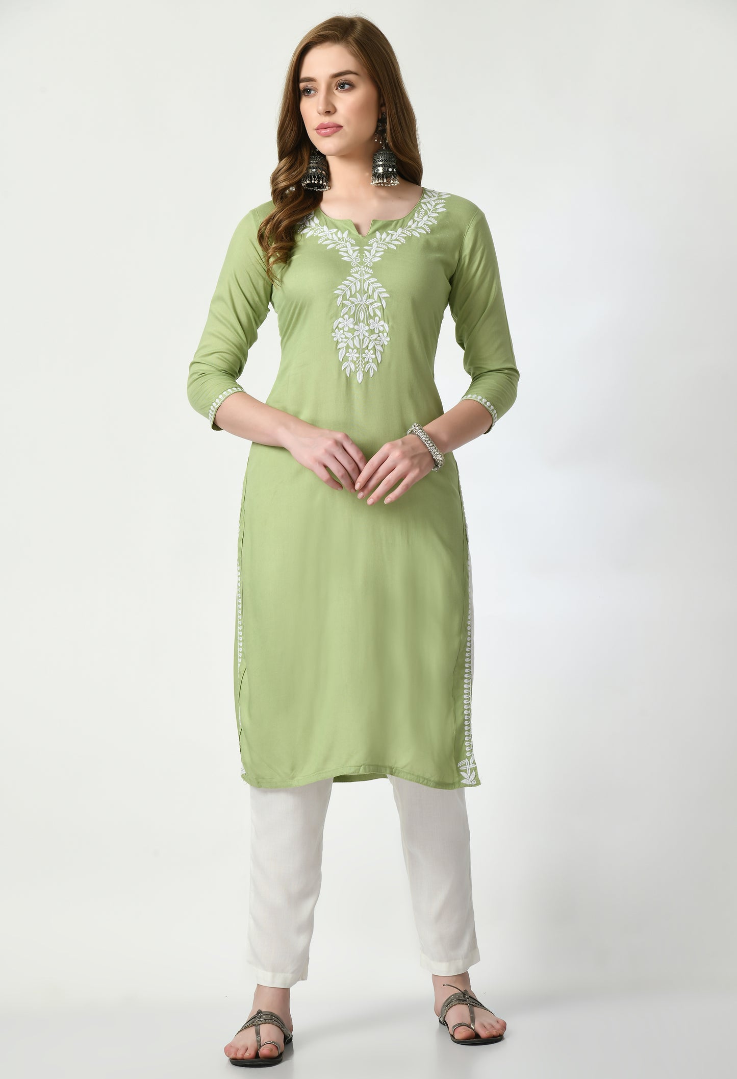 Cotton Chikankari Kurti