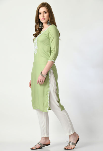 Cotton Chikankari Kurti