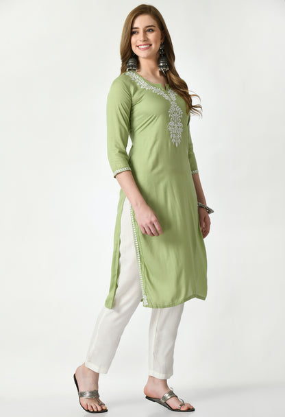 Cotton Chikankari Kurti