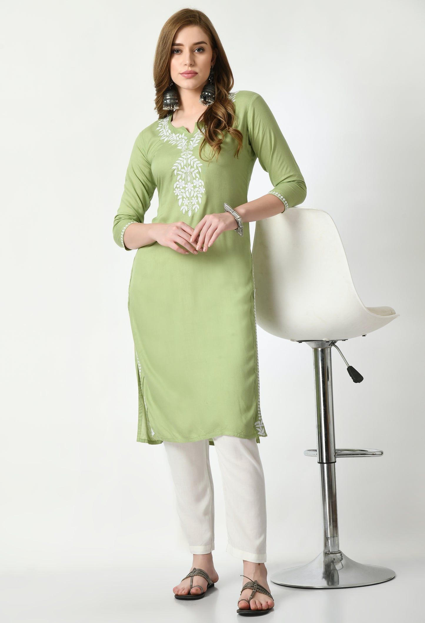 Cotton Chikankari Kurti
