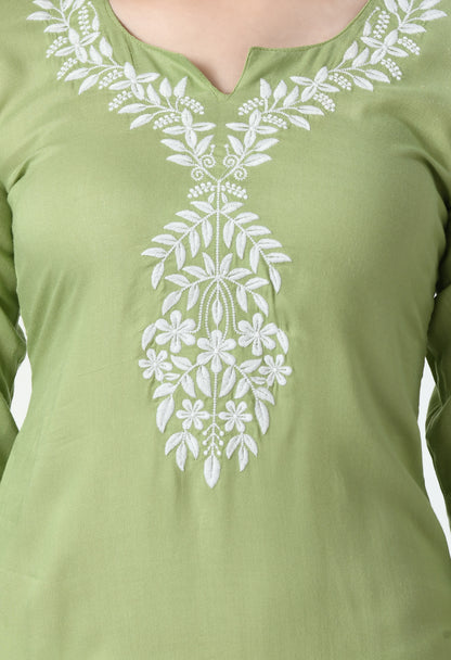 Cotton Chikankari Kurti