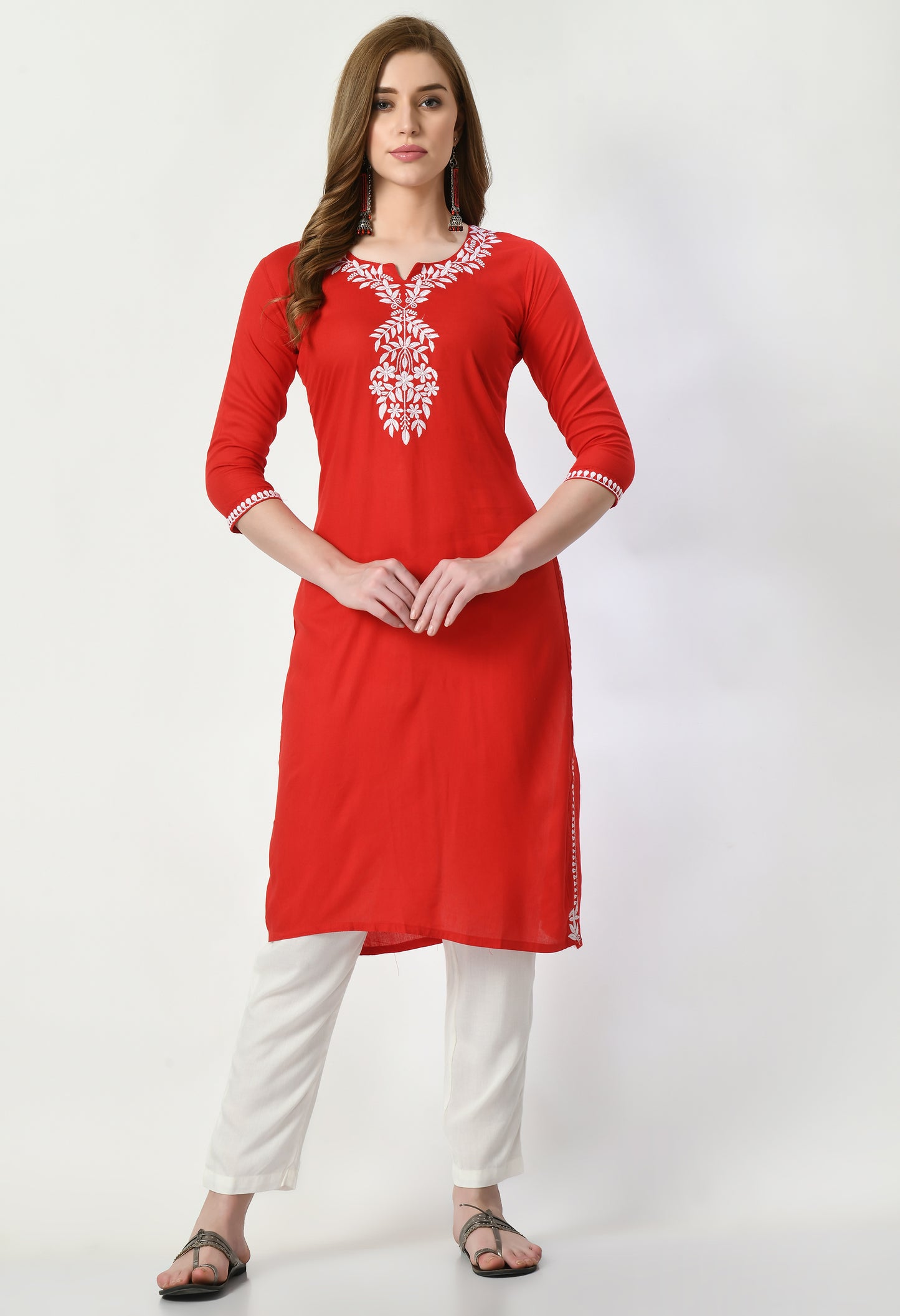 Cotton Chikankari Kurti