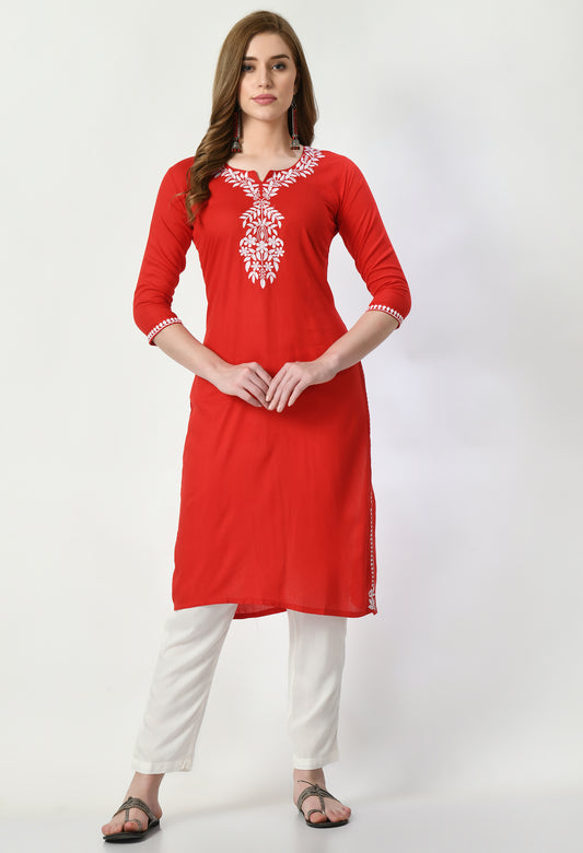 Cotton Chikankari Kurti