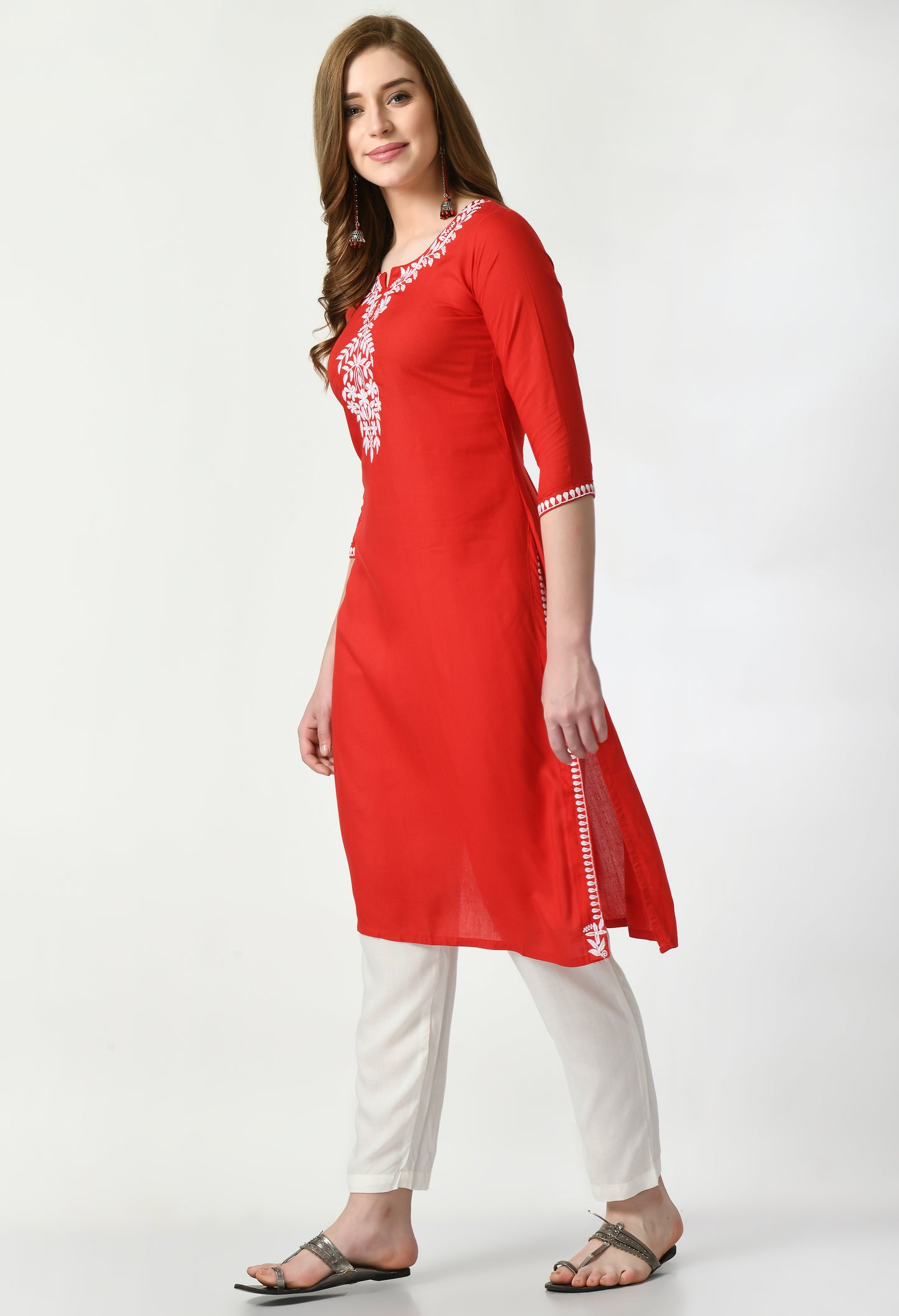 Cotton Chikankari Kurti