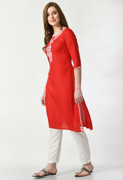 Cotton Chikankari Kurti