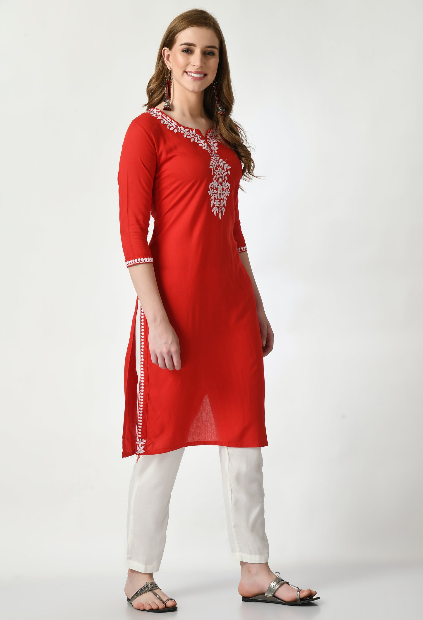 Cotton Chikankari Kurti