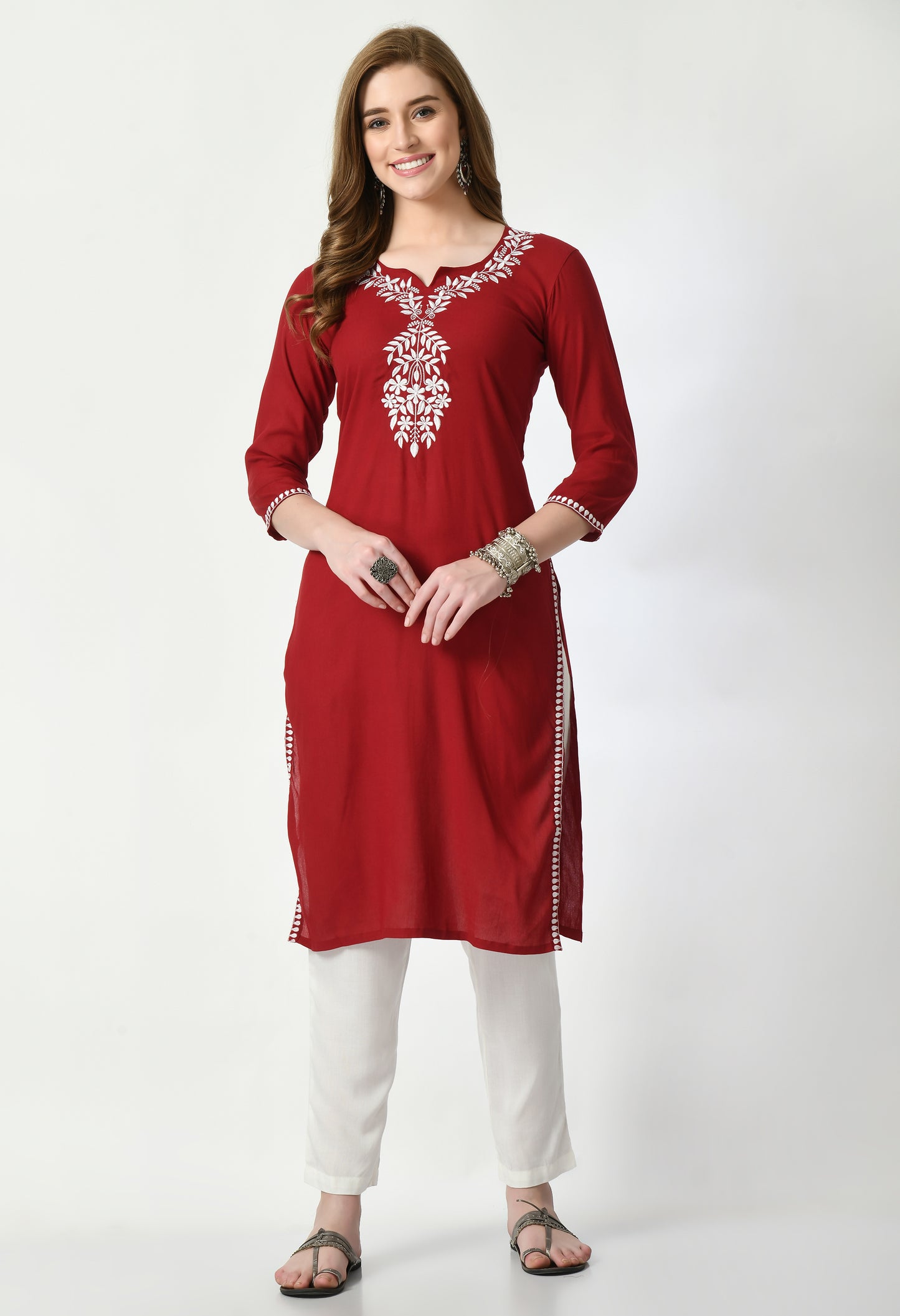 Cotton Chikankari Kurti