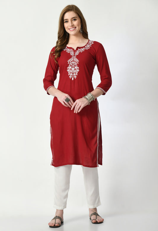 Cotton Chikankari Kurti