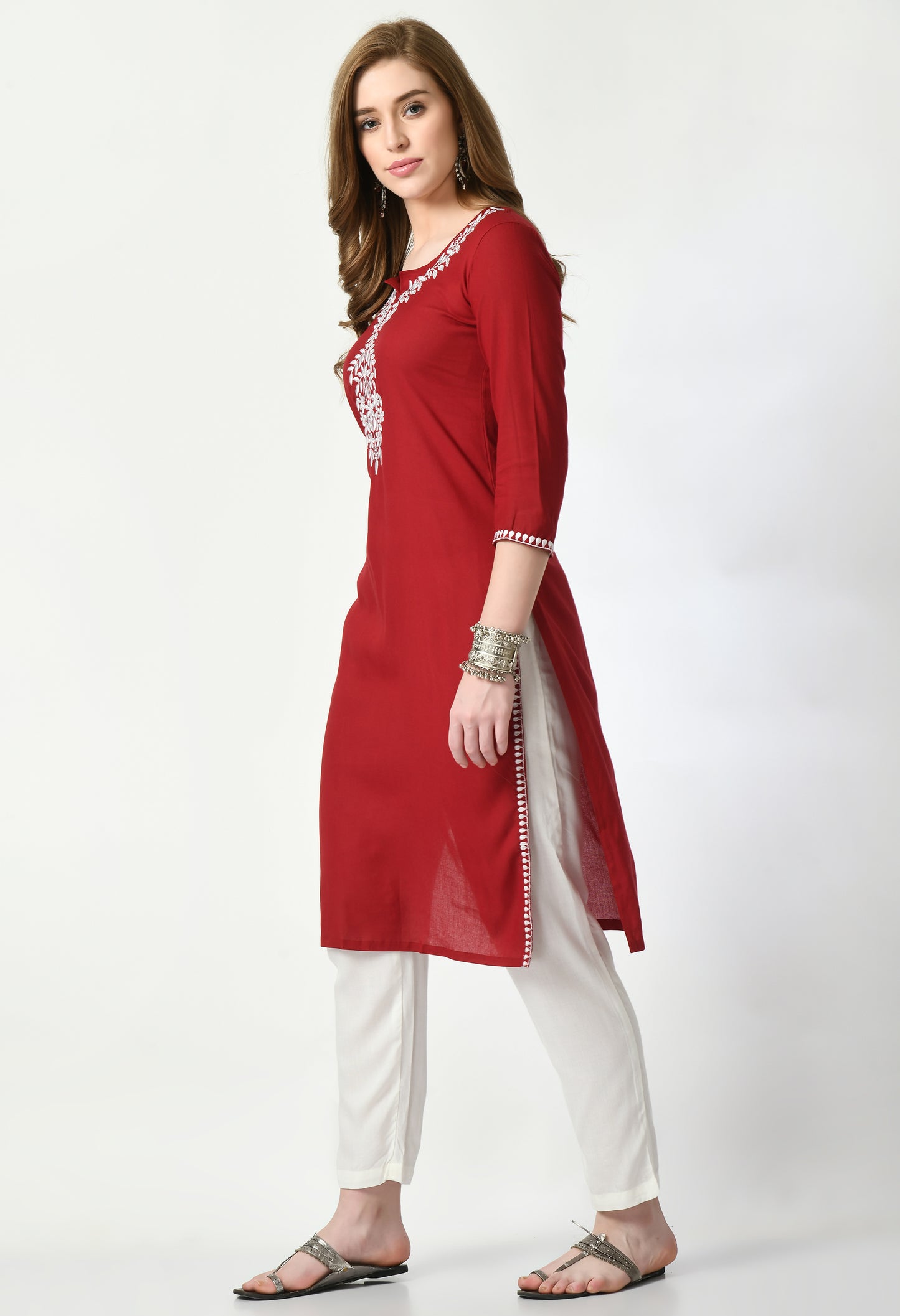 Cotton Chikankari Kurti