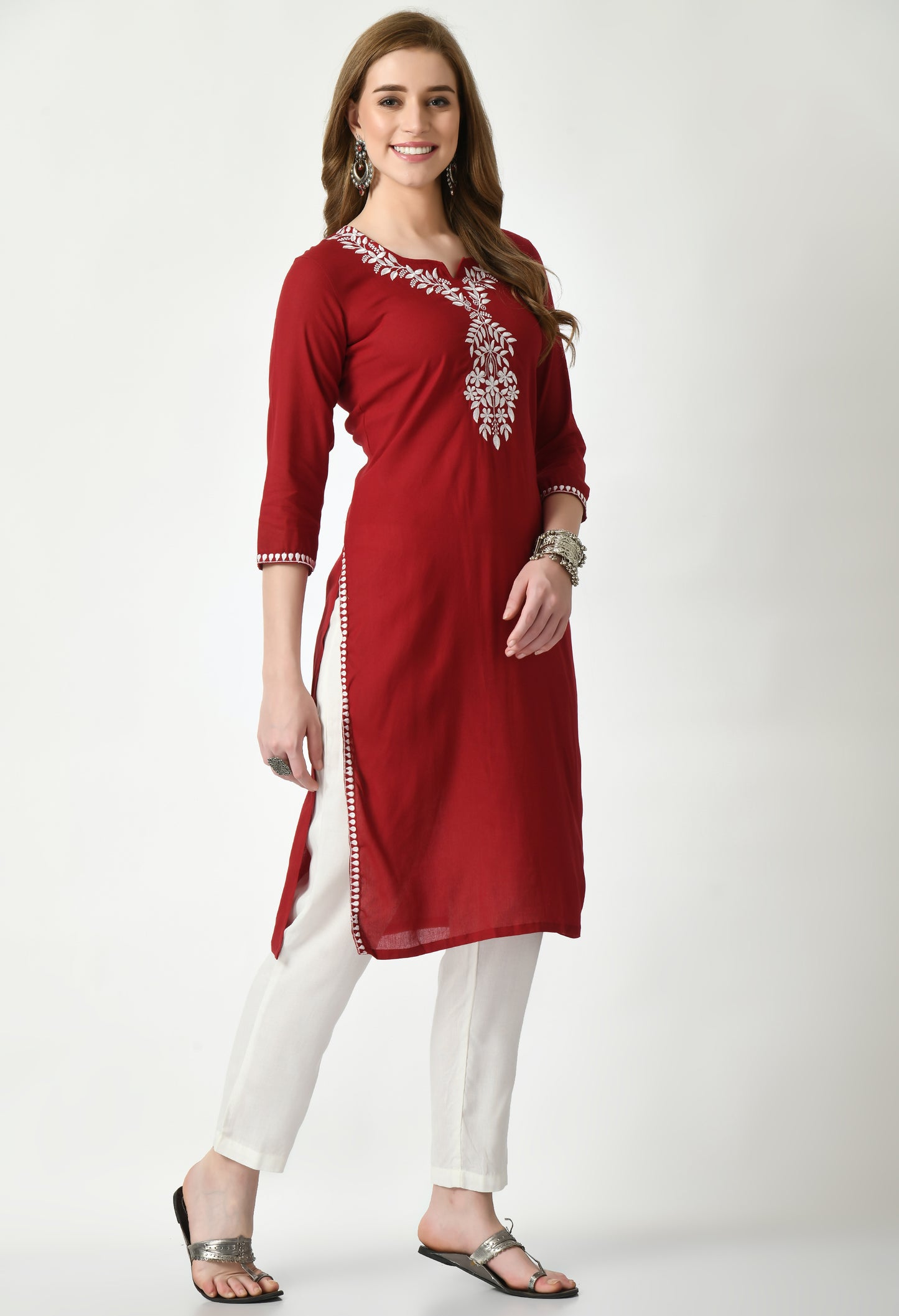 Cotton Chikankari Kurti