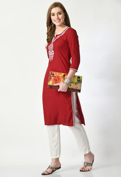 Cotton Chikankari Kurti