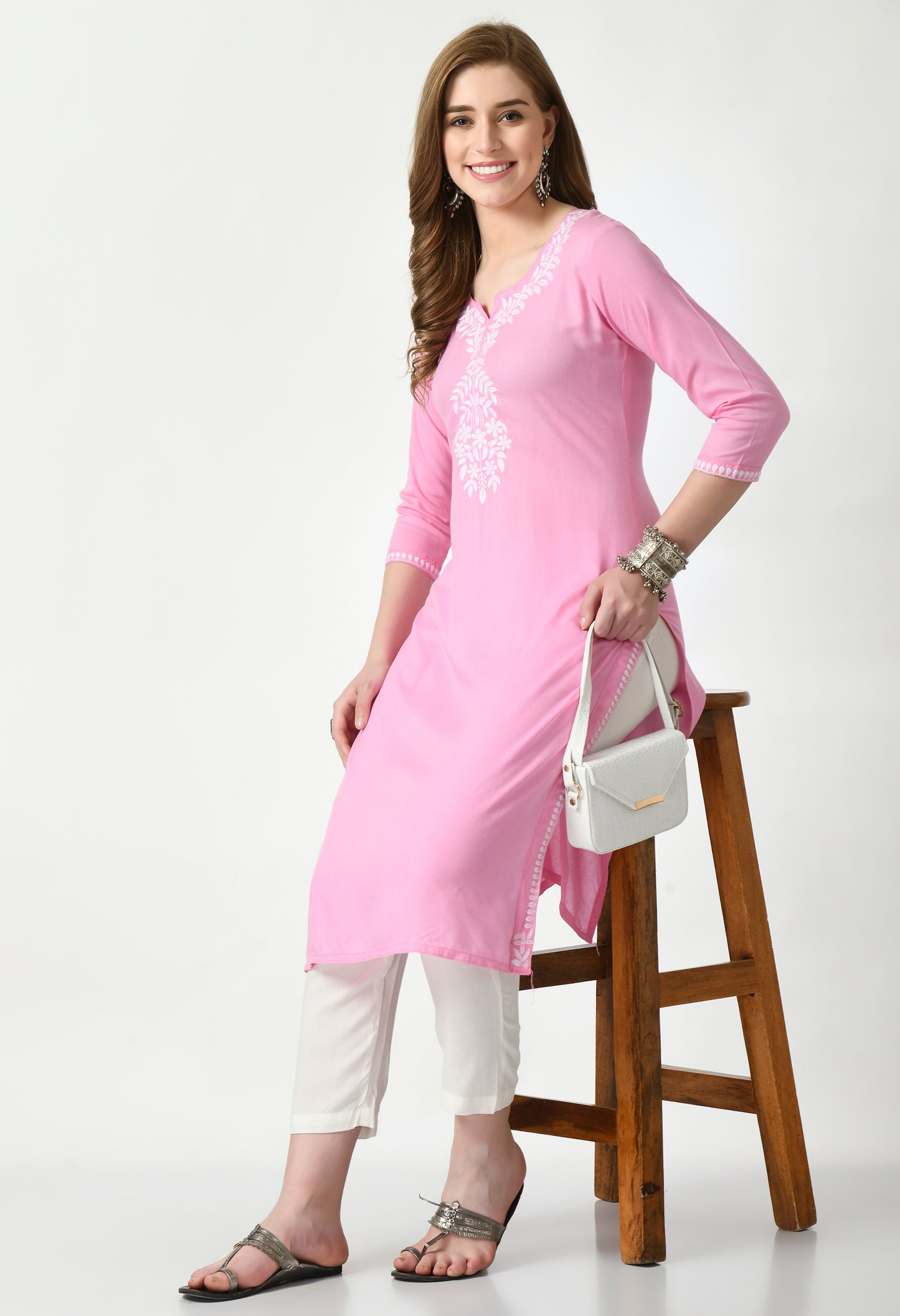 Cotton Chikankari Kurti