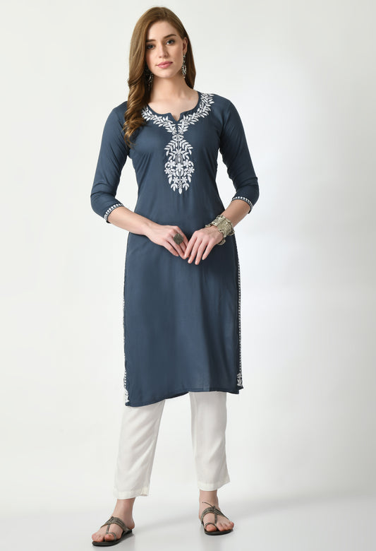Cotton Chikankari Kurti