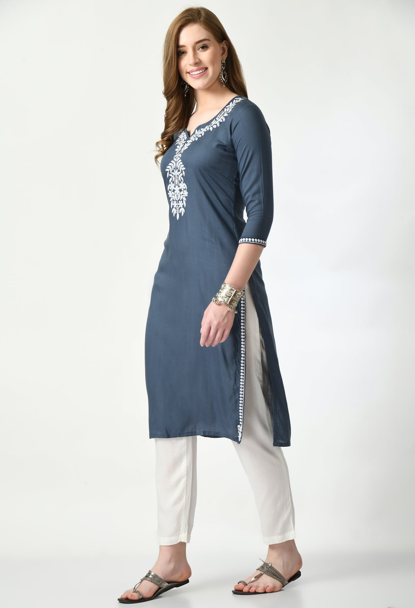 Cotton Chikankari Kurti