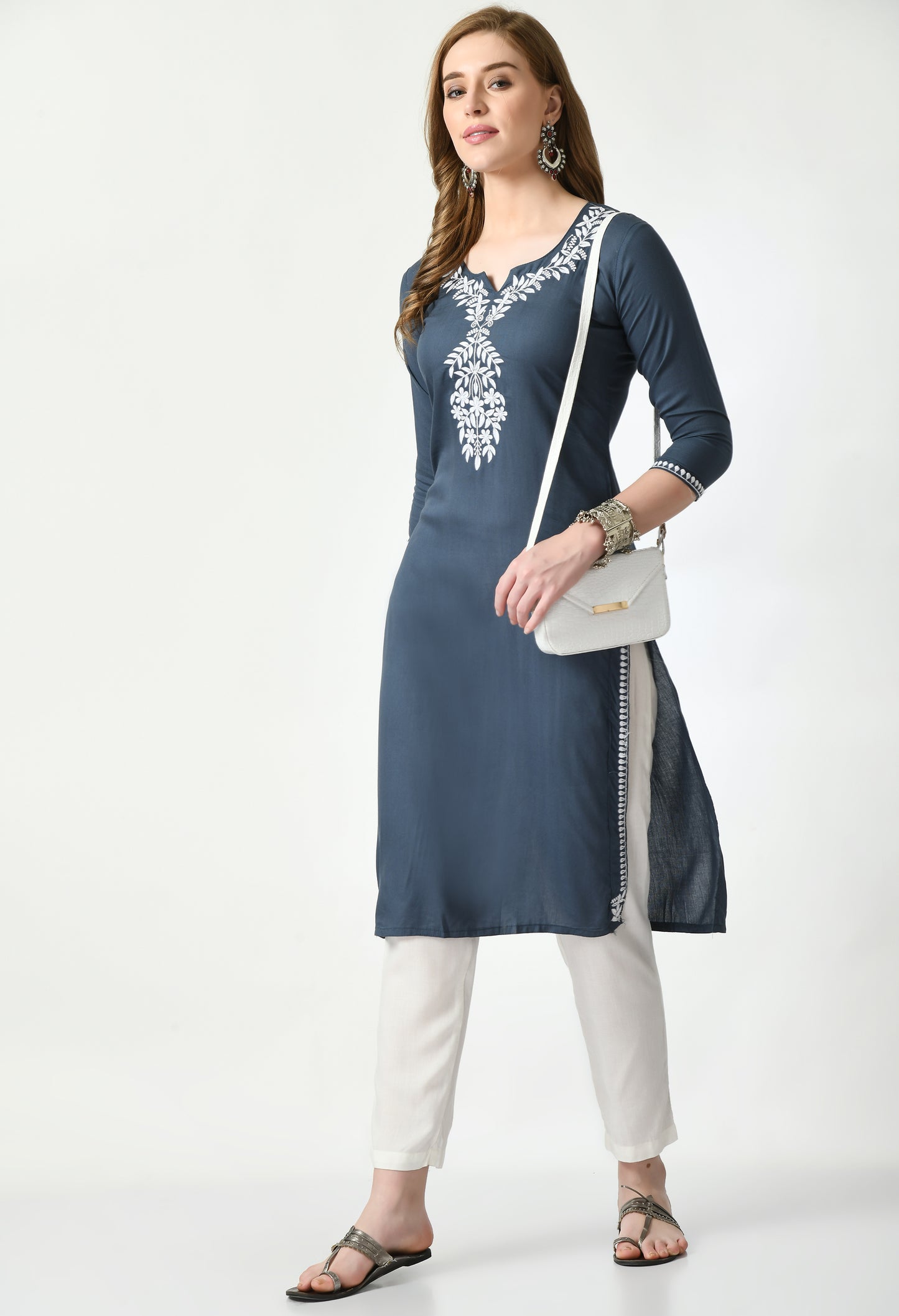 Cotton Chikankari Kurti