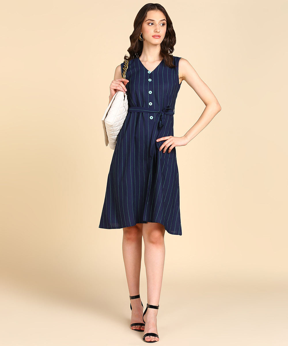 Rudraaksha Stylish Striped Dress For women