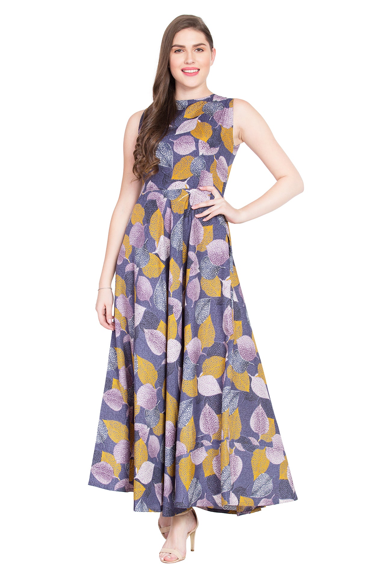 Rudraaksha Floral Sleeveless Maxi Dress