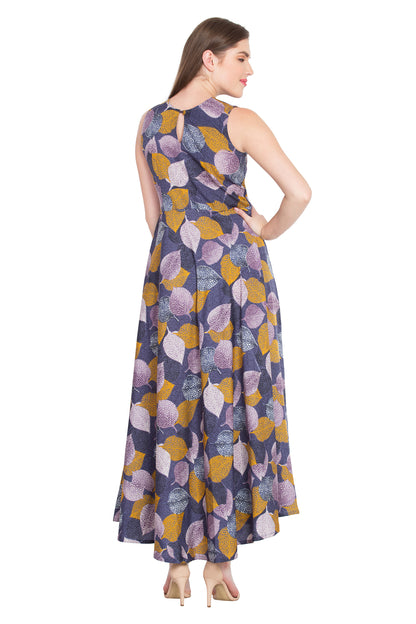 Rudraaksha Floral Sleeveless Maxi Dress