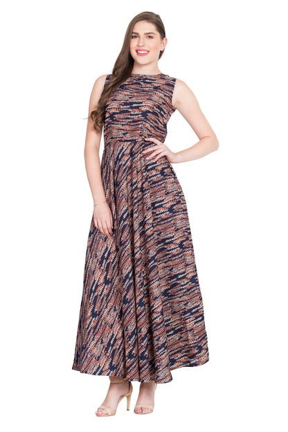 Rudraaksha Floral Sleeveless Maxi Dress