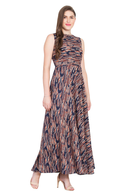Rudraaksha Floral Sleeveless Maxi Dress