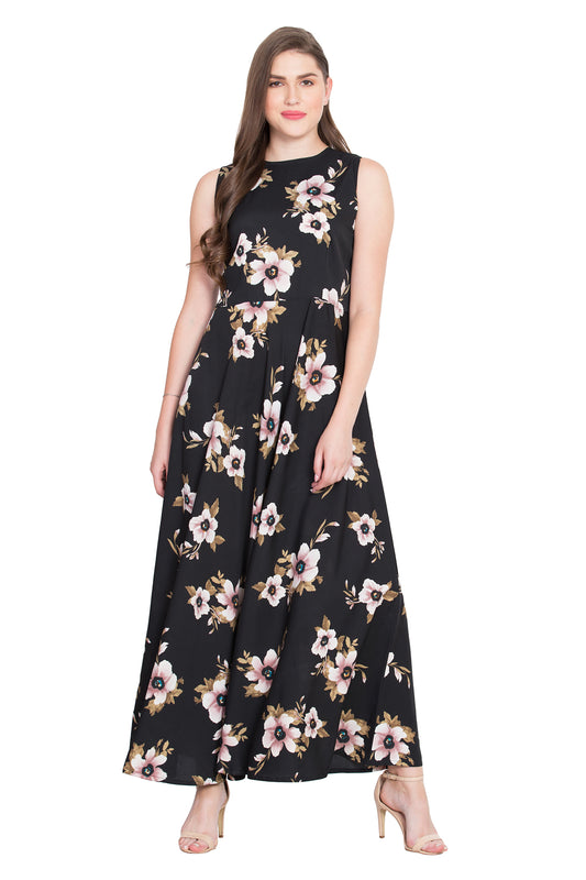 Rudraaksha Floral Sleeveless Maxi Dress