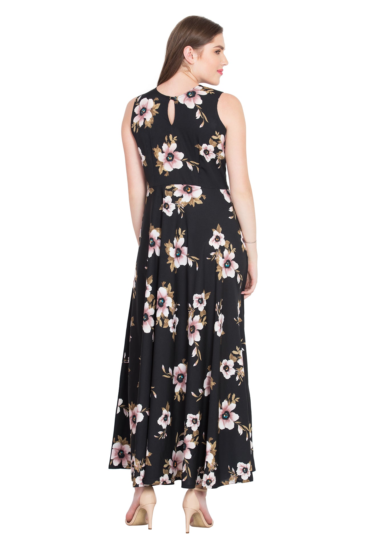 Rudraaksha Floral Sleeveless Maxi Dress