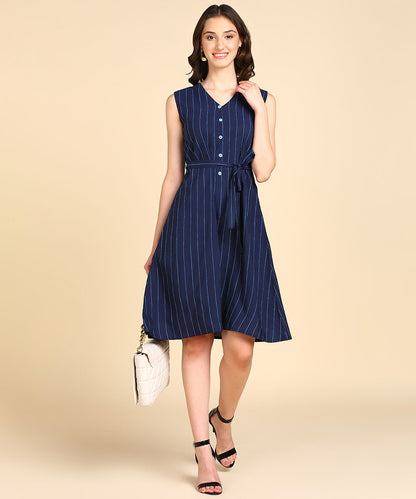 Rudraaksha Stylish Striped Dress For women