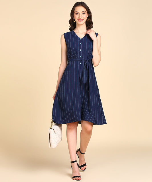 Rudraaksha Stylish Striped Dress For women