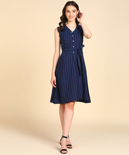 Rudraaksha Stylish Striped Dress For women