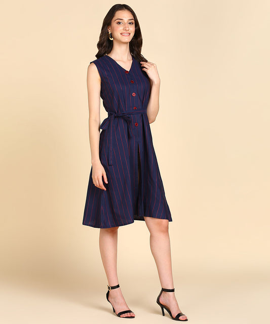 Rudraaksha Stylish Striped Dress For women