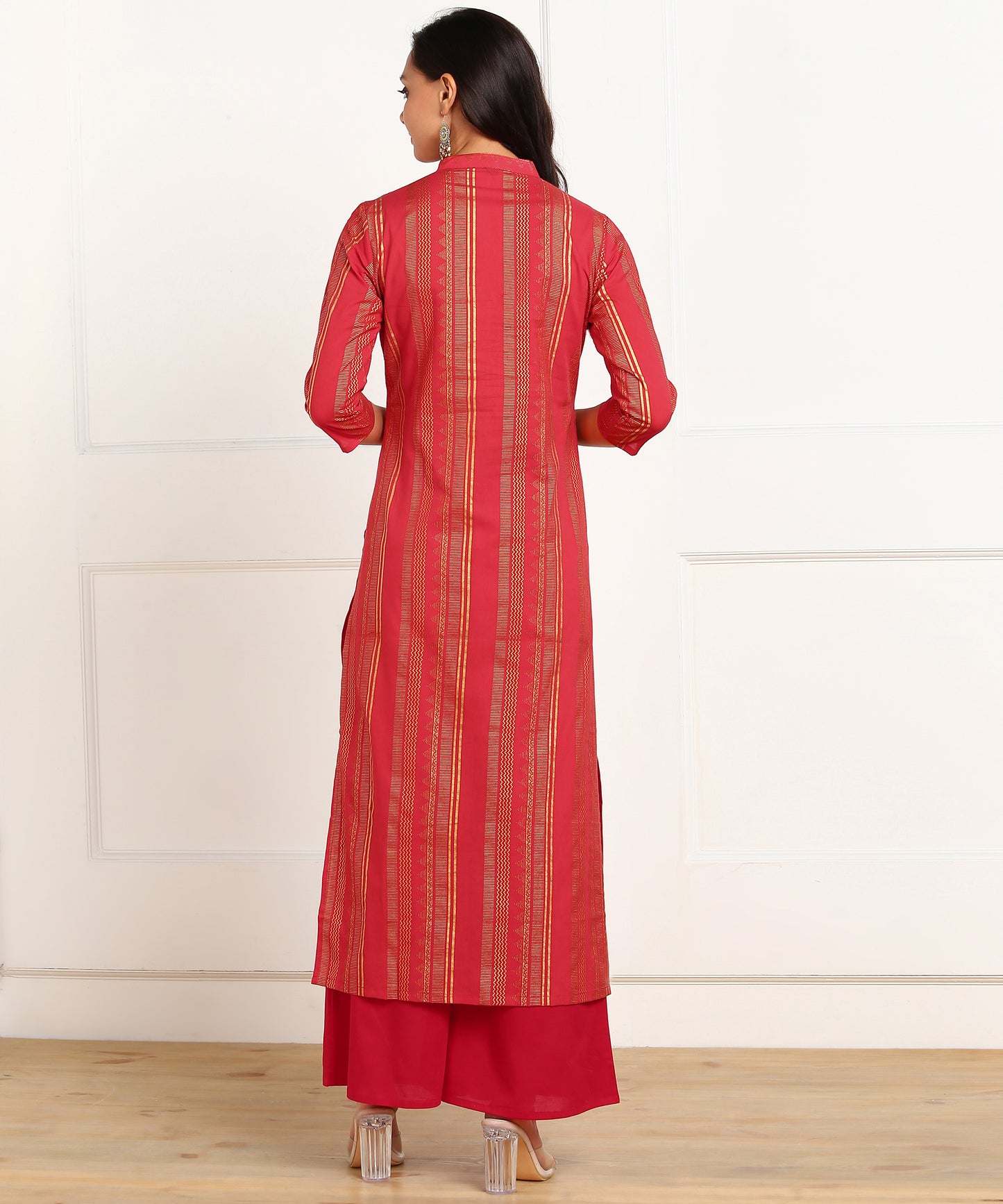 Rudraaksha Straight Kurta with Palazzo Set