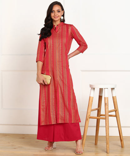 Rudraaksha Straight Kurta with Palazzo Set