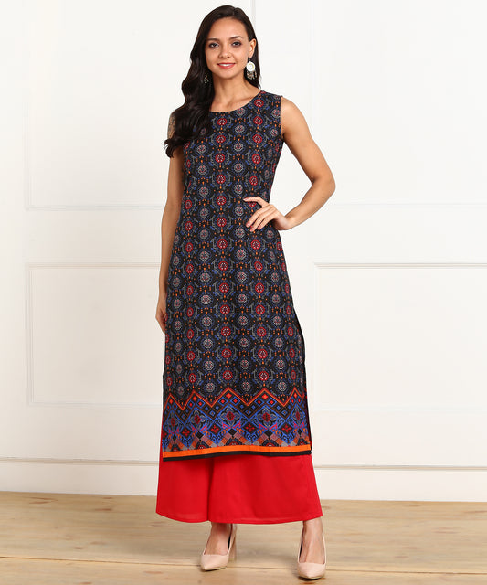 Rudraaksha Straight Kurta with Palazzo Set