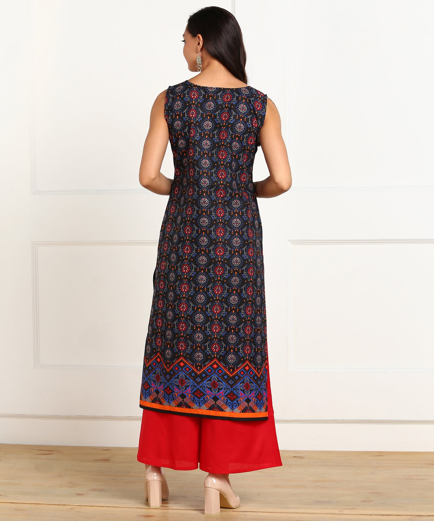 Rudraaksha Straight Kurta with Palazzo Set