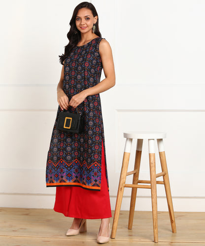 Rudraaksha Straight Kurta with Palazzo Set