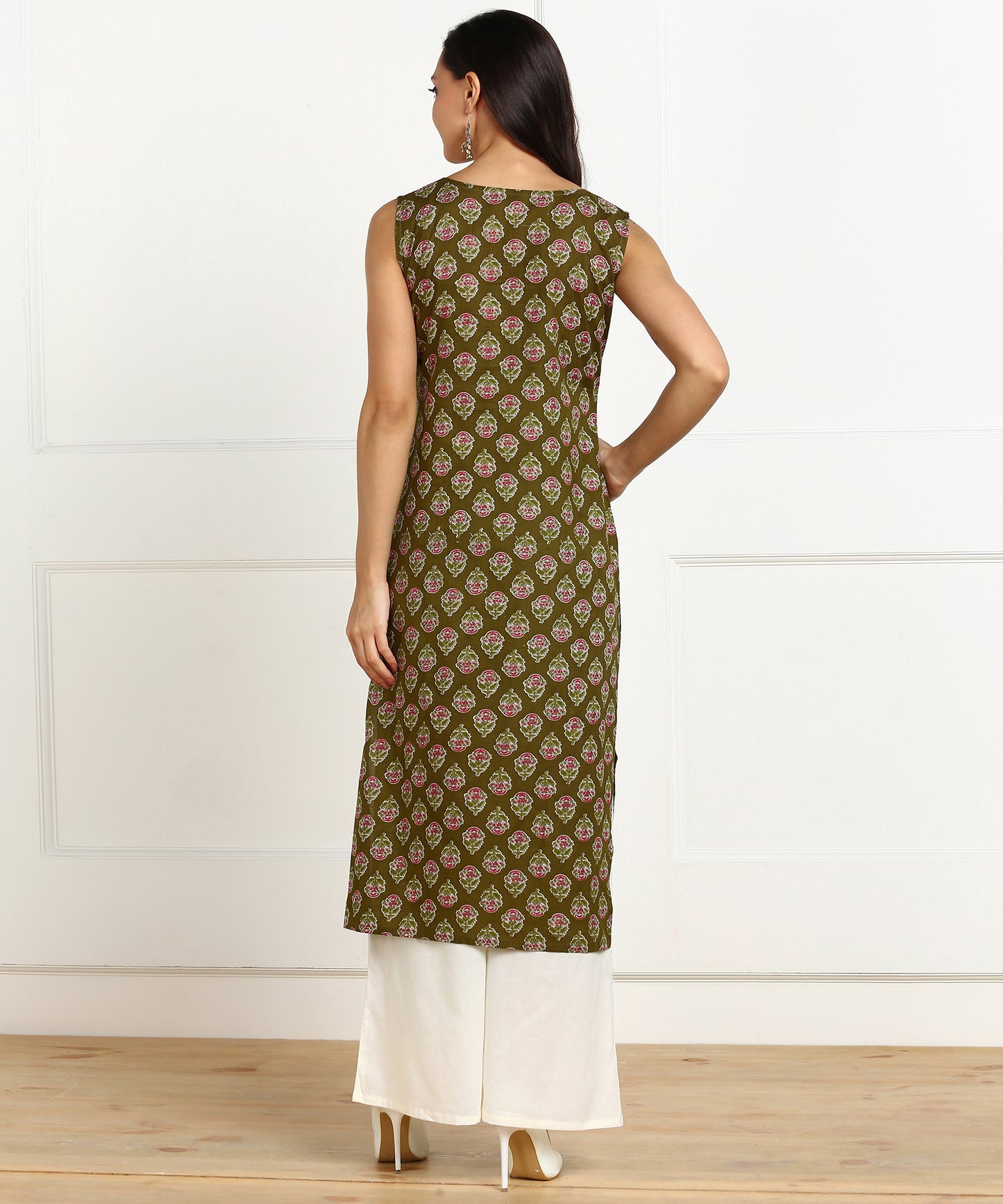 Rudraaksha Straight Kurta with Palazzo Set
