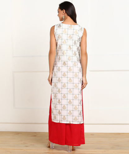 Rudraaksha Straight Kurta with Palazzo Set