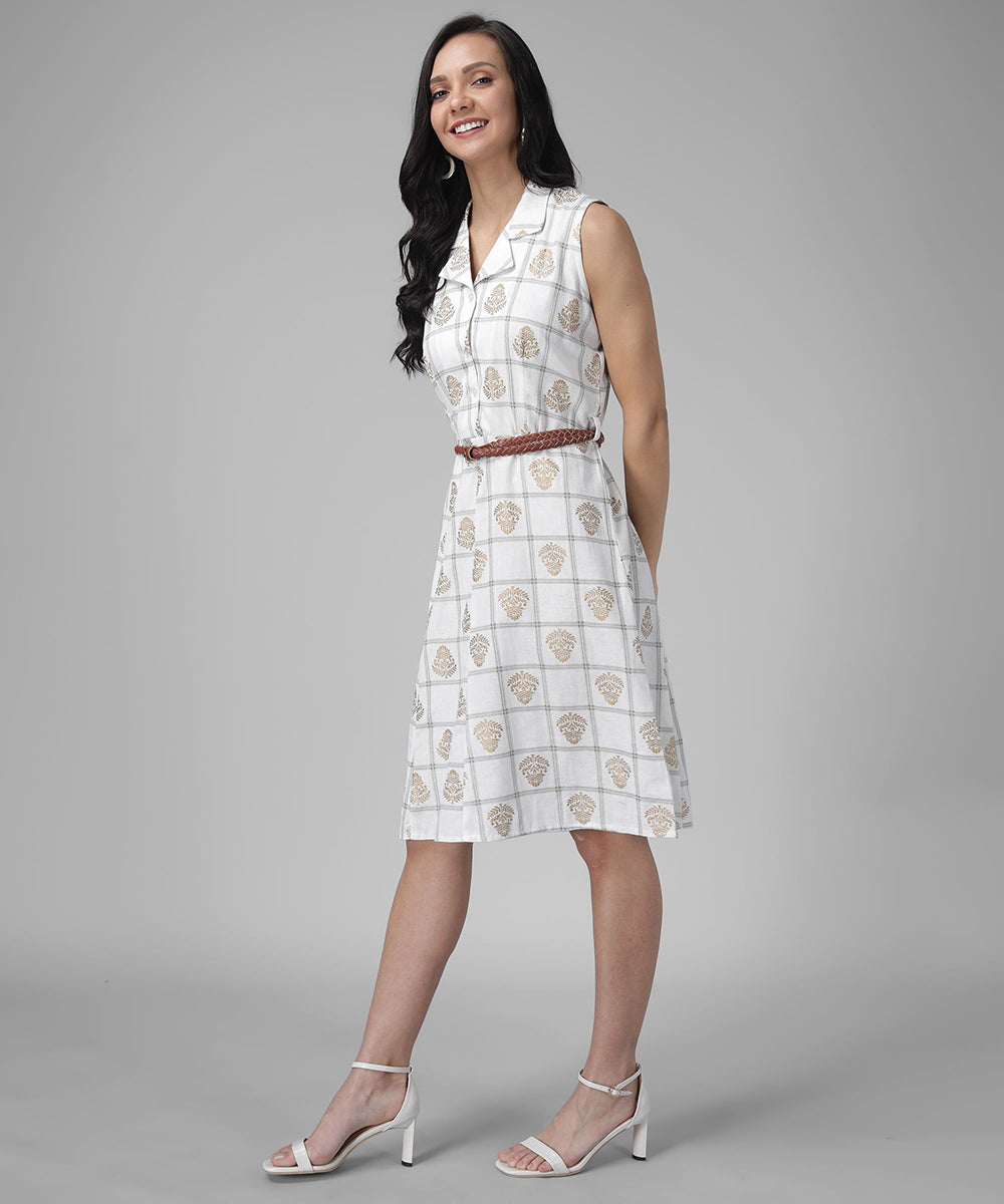 Collared Printed Dress