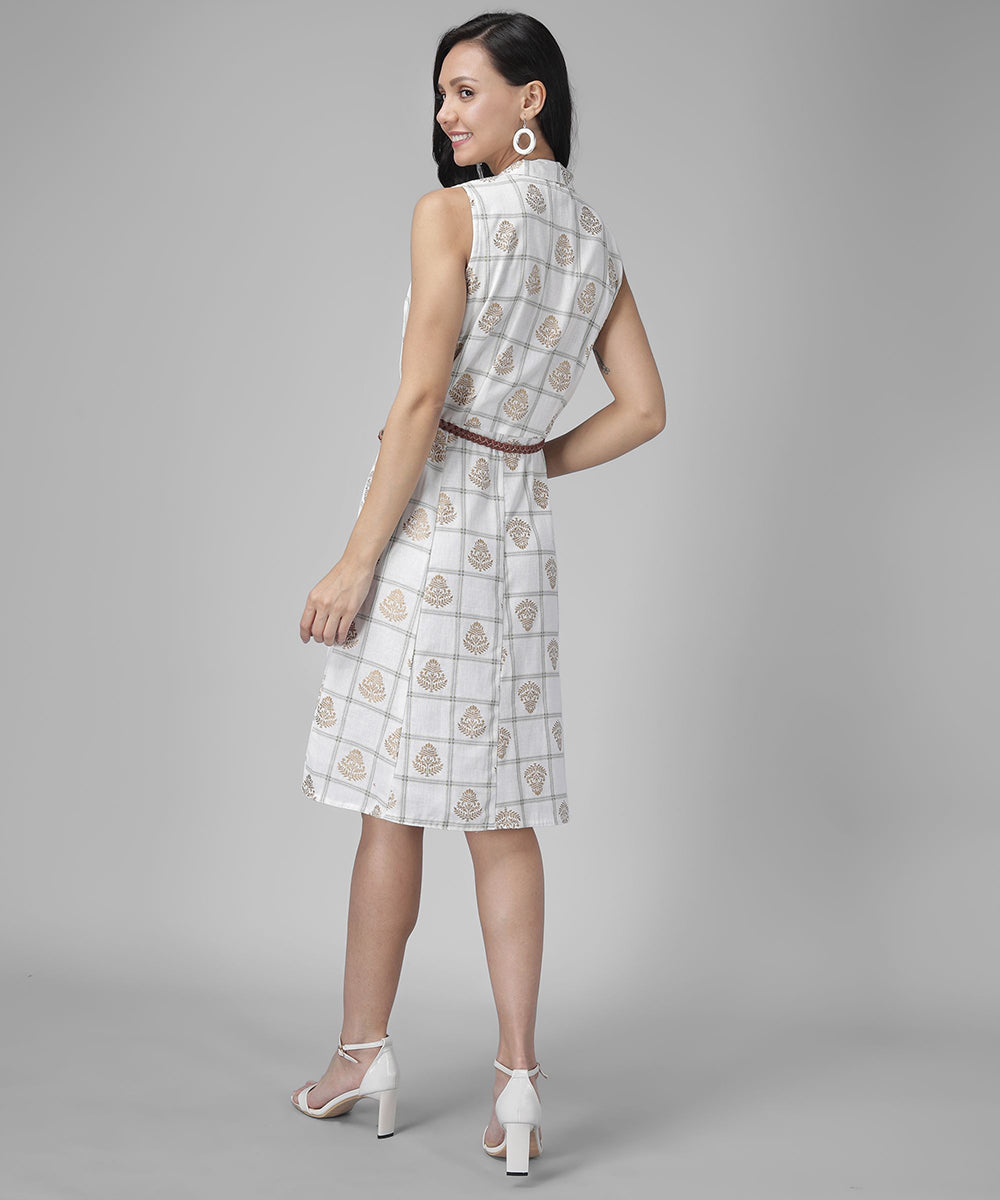 Collared Printed Dress