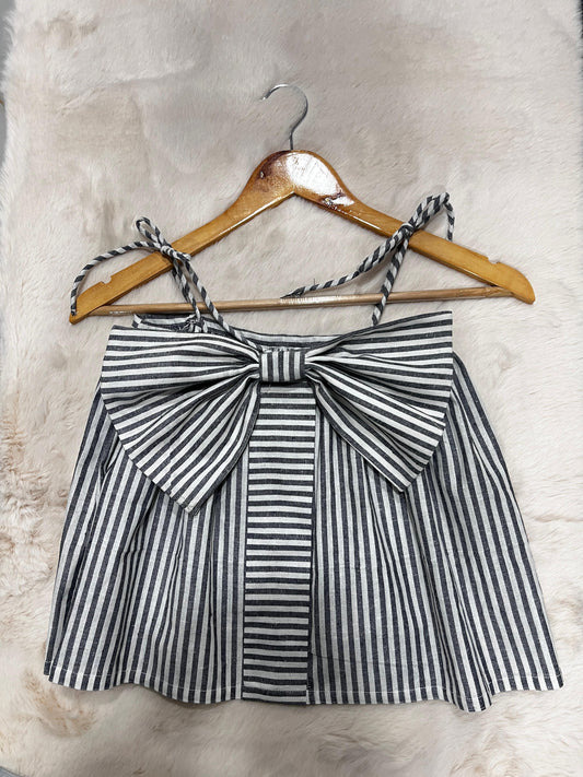 Striped Bow Top