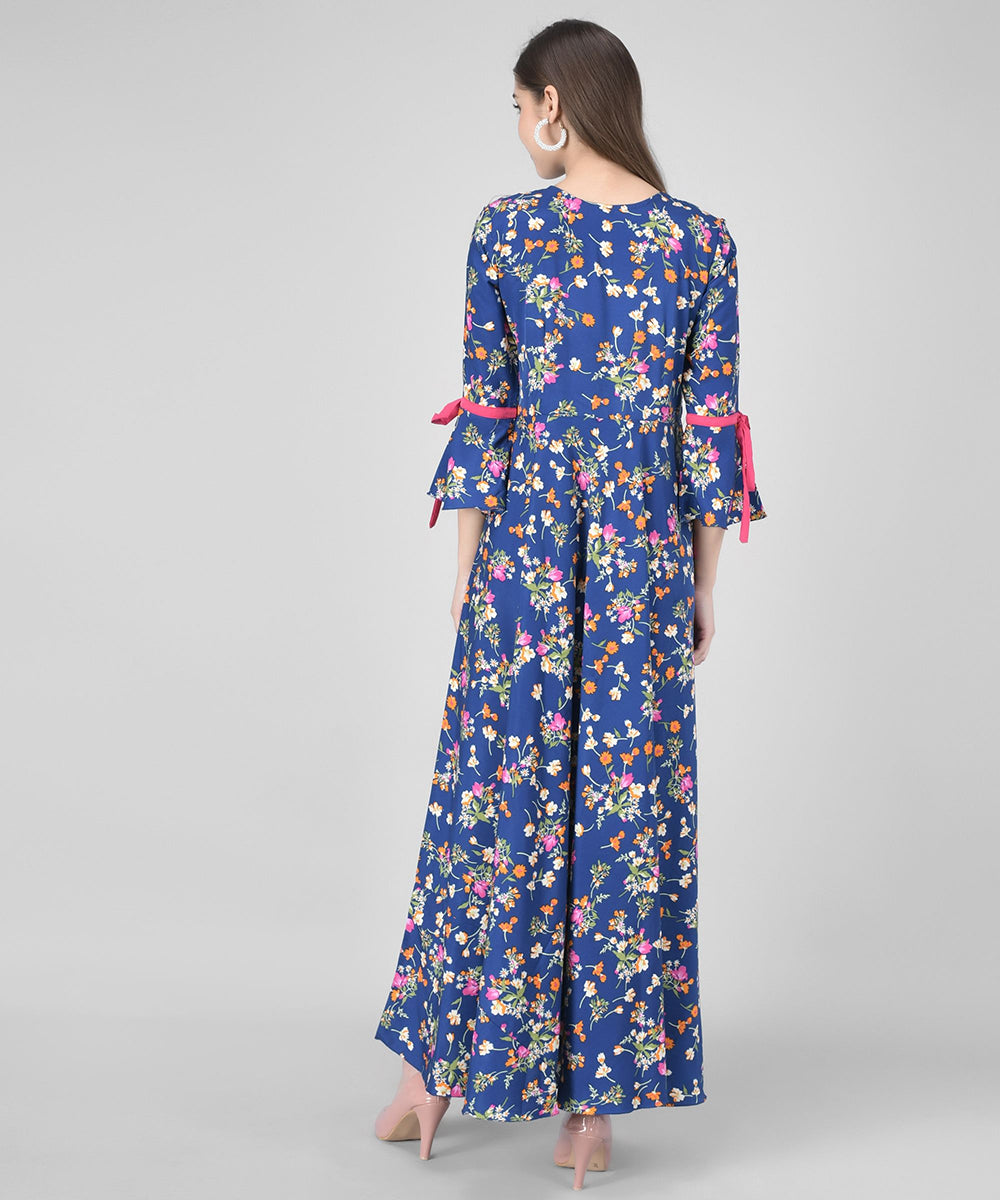 Rudraaksha women crepe bell sleeve dress