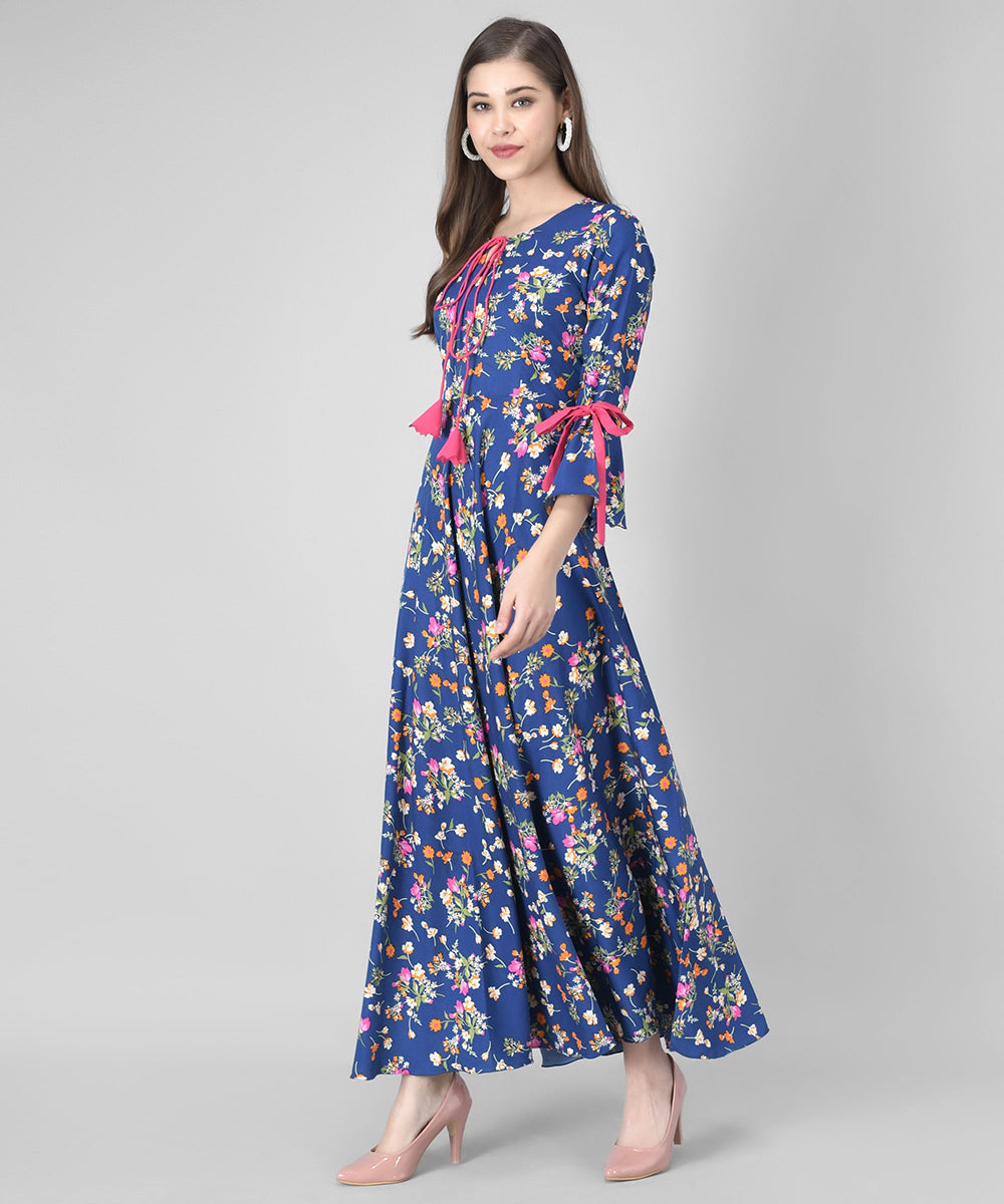 Rudraaksha women crepe bell sleeve dress
